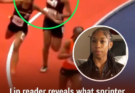 A lip reader has uncovered the actual words the sprinter directed at her opponent moments before striking her on the head with a baton.